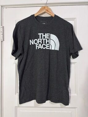 The North Face Men’s Dark Charcoal Tee with White Logo